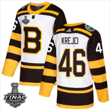 Bruins #46 David Krejci Weiß Classic 2019 Stanley Cup Final Stitched